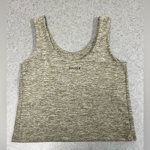 Barre3 Olive Green Space Dye Athletic Yoga Workout Tank Top—Women’s Medium